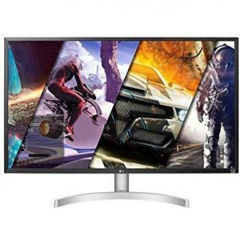 LG 32UL500 Monitor 32 UltraHD 4K LED VA HDR, 3840x2160, 4ms, 1 Miliardo di Colori, AMD FreeSync 60Hz, Audio Stereo 10W, HDMI 2.0 (HDCP 2.2), Display Port 1.2, Uscita Audio, Flicker Safe, Bianco