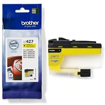 Brother LC427Y Cartuccia Inkjet Originale, fino a 1500 pagine, per Stampanti MFCJ5955DW / MFCJ6955DW / HLJ6010DW, Giallo