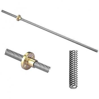 S SIENOC 350mm 3D Stampante T8 8mm Trapezoidale Piombo Screw Set con + Dado Di Rame (Typ-1, 1Set, 350mm)