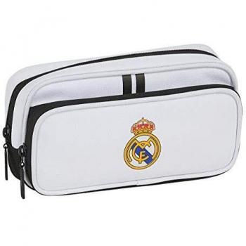 Safta Real Madrid, Portatodo Unisex Niños, Blanco/negro, 210x60x105 Mm