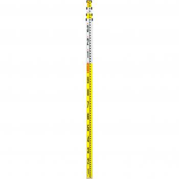 Shinwa Sokutei Aluminium-Stab II 5 m – 4‑Stufen, 10 mm Vorderabstand, 1 mm Rückabstand – Modell 73266 weiß