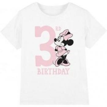 Camiseta Minnie Mouse Tercer Cumpleaños Blanco