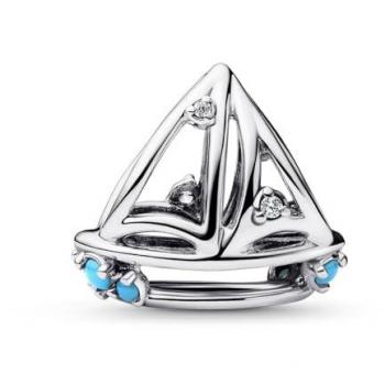 Charm Velero Pandora con Circonitas en Plata de Ley