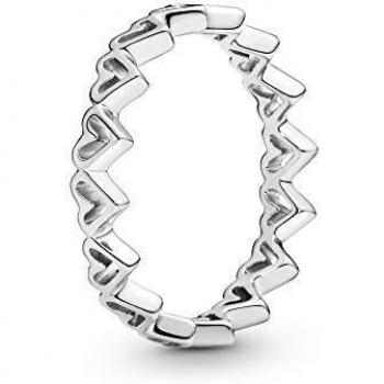 PANDORA Anillo 198696C00-52 Mujer plata corazones
