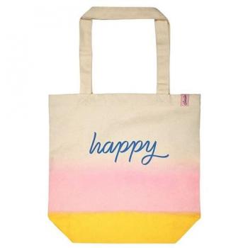 BOLSA TELA DE LA COMPRA ALGODON ORGANICO HAPPY SMILE 37x38x13 Cms