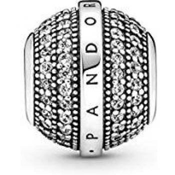 Charm Pandora 799489C01 Pavé y logo plata mujer