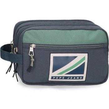 Pepe Jeans. Neceser Tom doble compartimento adaptable gris