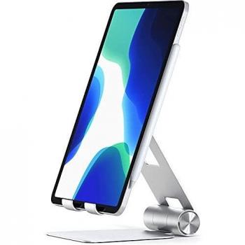 Satechi R1 Supporto Tablet Articolato Multiangolo in Alluminio Compatibile con iPad PRO, iPhone, Samsung, MacBook 2015/2016, Microsoft Surface, Nintendo Switch e Altri (Argento)