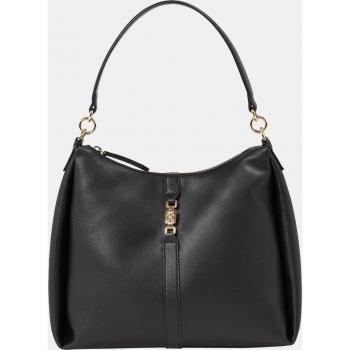 Bolso Hobo Grande Negro con Cierre de Cremallera Tommy Hilfiger