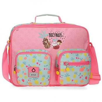 Cartera Escolar Enso Juicy Fruits, Multicolor, 38x28x6 cm