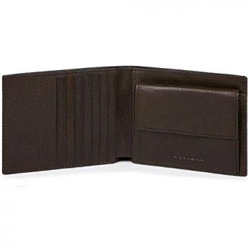 Piquadro Black Square Cartera, 0.58 Litros, Marrón (Testa Di Moro)