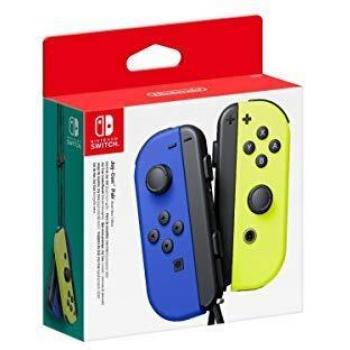 Par de joysticks Joy-Con izquierdo azul y derecho neón amarillo