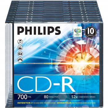 PHILIPS CDR 80 MIN 52X SC (10)