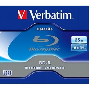 Verbatim BD-R DataLife Plus 25GB 6x (confezione da 1) in custodia jewel case