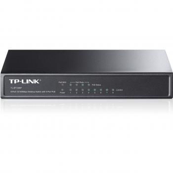 TP-Link TL-SF1008P Switch da Scrivania con 8 Porte RJ45 10/100 Mbps e 4 Porte PoE, Plug and Play
