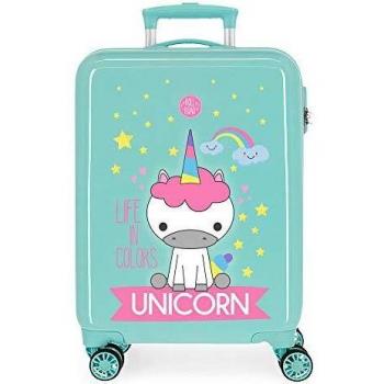 ROLL ROAD Little Me, Maleta De Cabina Rígida 55cm Niñas, Turquesa, 38x55x20 Cms