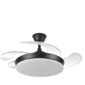 Ventilador Tridente Cuero 4 Aspas 107cm con Motor DC y Mando a Distancia