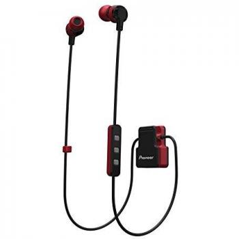 Pioneer CL5BT Cuffie Sportive In-Ear con Bluetooth (ClipWear), riproduzione musicale fino a 8 ore, IPX4 a prova di schizzi, vivavoce, telecomando in linea, per Apple e Android, rosso