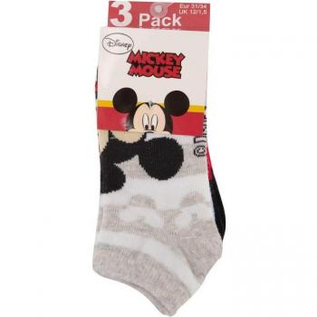 Conjunto de 3 medias Mickey Infantil DISNEY 31/34 Gris