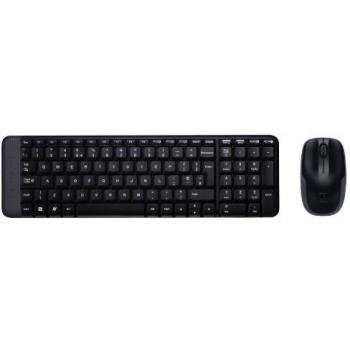 Logitech MK220 Combo Tastiera e Mouse Wireless Compatti per Windows, Layout Internazionale QWERTY