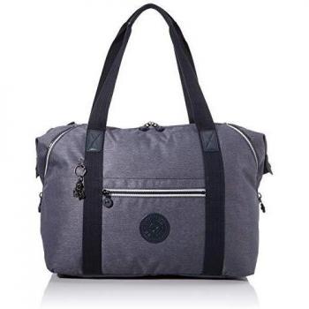 Kipling Art M Bolsa de Tela y Playa, 58 cm, 26 litros, Negro (Carbón)