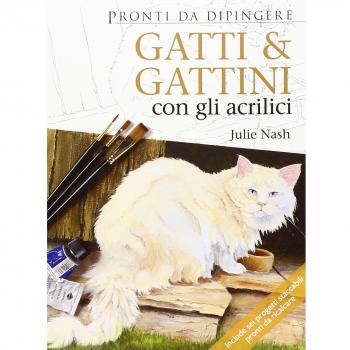 Gatti e cuccioli con gli acrilici