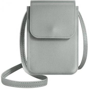 Bolsito Bandolera Gris para Smartphone y Tarjetas