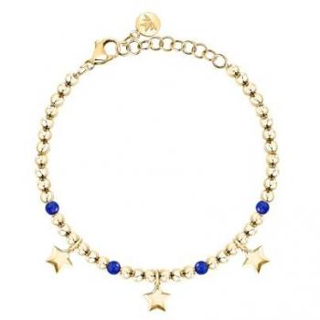 Pulsera Brillante de Estrellas en Acero Dorado – Colección Talismani