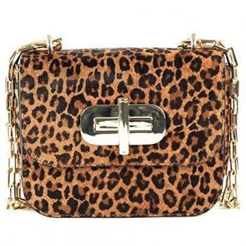 Tommy Hilfiger TURNLOCK MINI CROSSOVER CHEETA Mujer Bolsos bandolera Negro