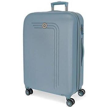 Movom Riga Maleta Mediana Azul 49x70x27 cms Rígida ABS Cierre combinación 72L 3,9Kgs 4 Ruedas Dobles Extensible