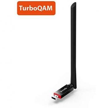 Tenda U6 Wireless USB Adapter with External 6dbi Antennas for Windows and Mac OS, Supports up to 300Mbps on 2.4GHz Band