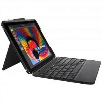 Logitech Slim Combo Cover iPad 9.7 con Tastiera Bluetooth Retroilluminata Rimovibile, per iPad 5a e 6a Generazione (Modelli: A1893, A1954, A1822, A1823), Layout Italiano Qwerty, Nero