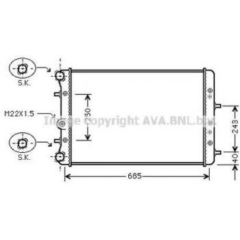 PRASCO SAA2006 Radiador de Arrefecimento