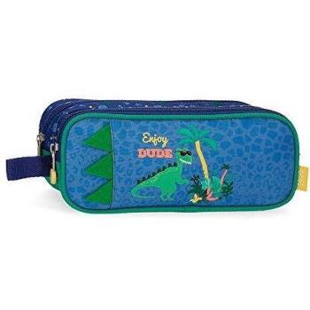 Estuche Enso Dino Multicolor, Dos Compartimentos