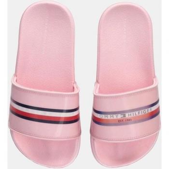 Chanclas de niña Tommy Hilfiger rosa con logotipo