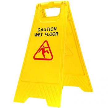 Señal de Advertencia Piso Húmedo Doble Cara