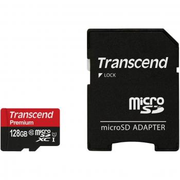 Transcend 128GB MicroSDXC con Adattatore – Classe 10