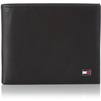 Tommy Hilfiger Billetera Hombre Eton Mini Cc Wallet de Cuero, Negro (Black), Onesize