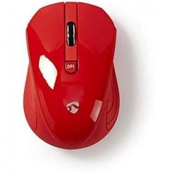 Nedis Mouse Wireless Rosso 800/1200/1600 DPI