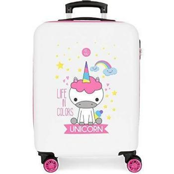 Roll Road Little Me Maleta de cabina Multicolor 37x55x20 cms Rígida ABS Cierre combinación 32L 2,5Kgs 4 ruedas dobles Equipaje de Mano