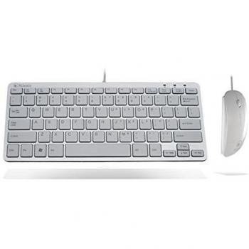 Argento Ultraslim Tastiera Argo + Mouse Ottico, Kit per Computer, 3 Tasti e Rotella di Scorrimento