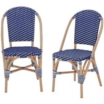 Silla Bistró Montmartre Azul – Set de 2 (48x58x90 cm)