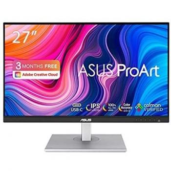 ASUS ProArt Display PA278CV Monitor Professionale 27IPS WQHD (2560x1440), 100% sRGB, Rec.709, Color Accuracy ΔE<2, Calman Verified, USB-C, DisplayPort Daisy-chain, ProArt Preset/Palette, Ergonomic Stand