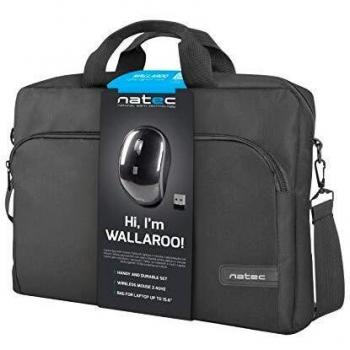 Borsa da Laptop Natec Wallaroo 15,6 Nera con Mouse Wireless