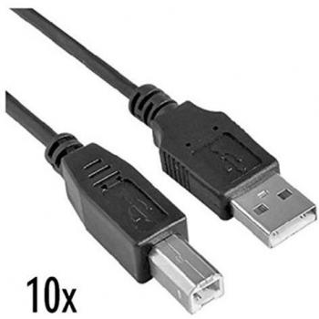 Cavo USB Nilox NX090301134 da 1,8 metri con connettori USB A e USB B nero