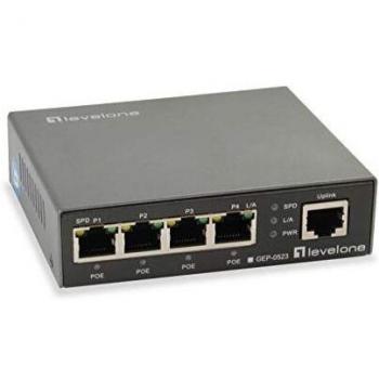 Levelone gep-0523 switch di rete gigabit ethernet 10-100-1000 nero supporto power over ethernet