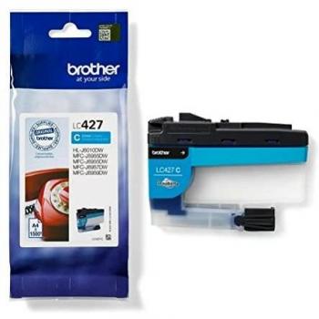 Brother LC427C Cartuccia Inkjet Originale, fino a 1500 pagine, per Stampanti MFCJ5955DW / MFCJ6955DW / HLJ6010DW, Ciano