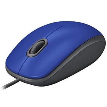 Logitech M100 Optical Mouse Silent USB Typ A Ambidextrous 1000 DPI Blue