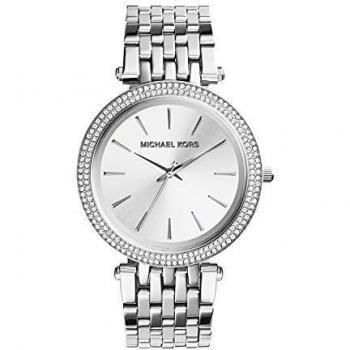 Michael Kors Reloj MK3190 para Mujer con Circonitas Plateado