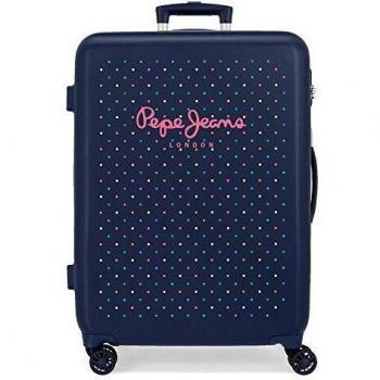 Pepe Jeans Molly Maleta mediana Multicolor 48x68x26 cms Rígida ABS Cierre combinación 70L 3,7Kgs 4 Ruedas dobles